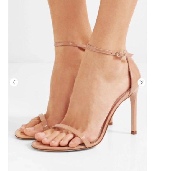 Stuart Weitzman Shoes - STUART WEITZMAN NudistSong patent-leather sandals